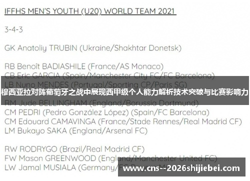 穆西亚拉对阵葡萄牙之战中展现西甲级个人能力解析技术突破与比赛影响力